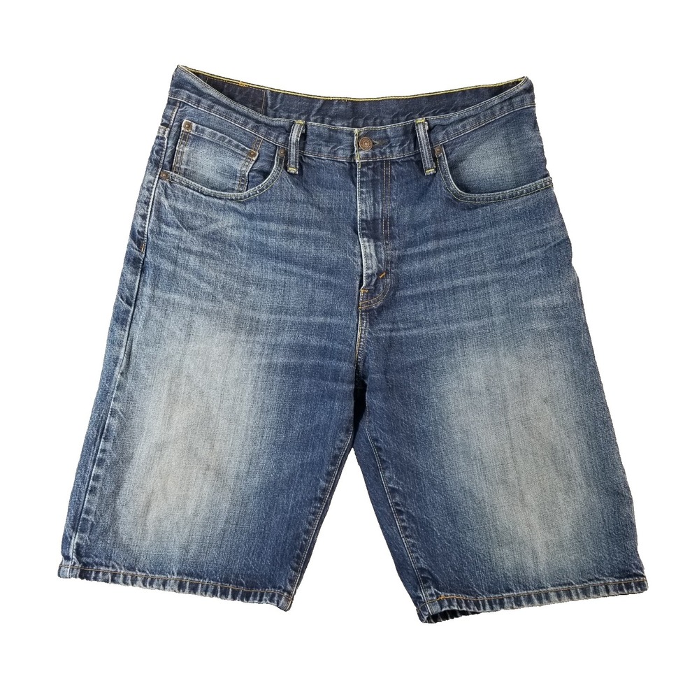 Levi's 569 shorts men's 33x12 relaxed fit blue denim retro
